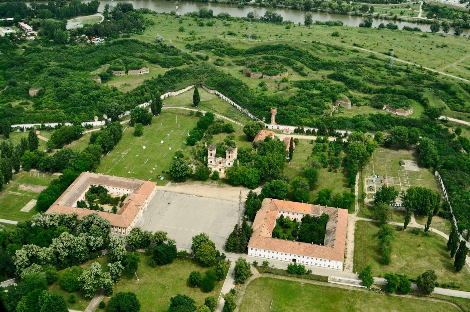 Cetatea Aradului - vedere din dronă