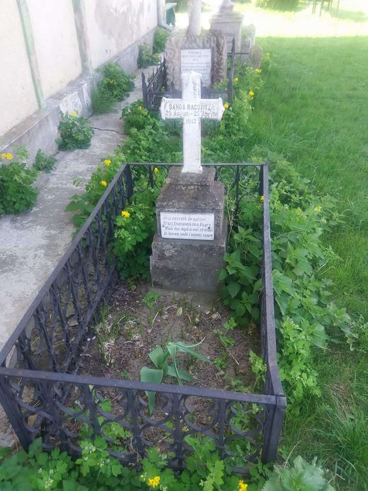 Casa Costache Negruzzi din Iași - Mormântul lui Sandra Racovitza