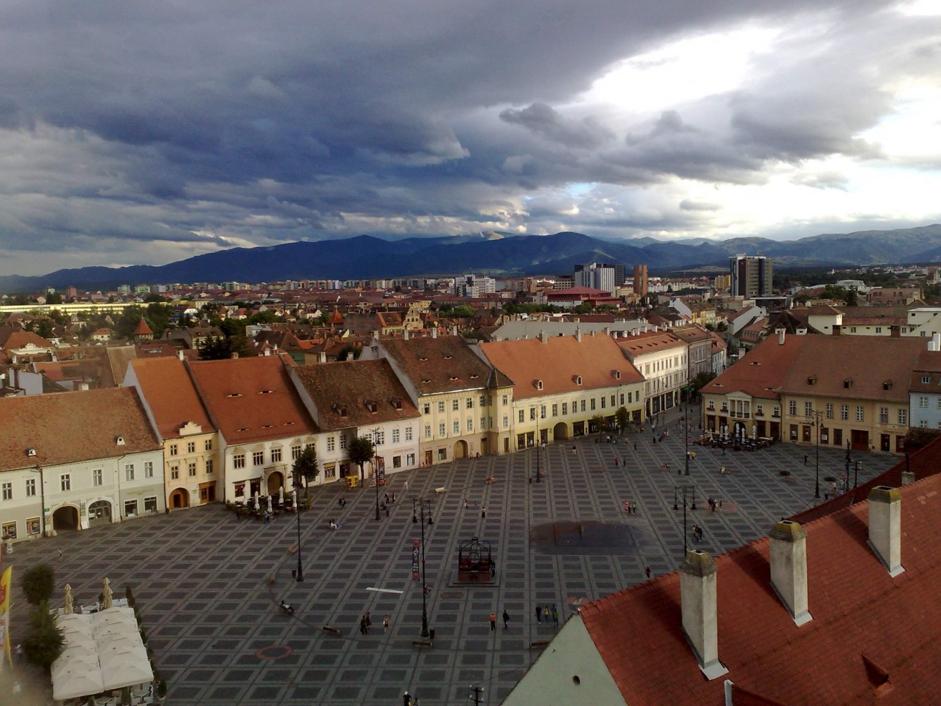 Piața Mare Sibiu - vedere aeriană