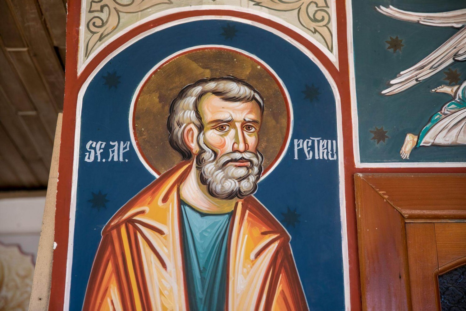 Mănăstirea Mălineşti - Icoană murală Sfântul Apostol Petru