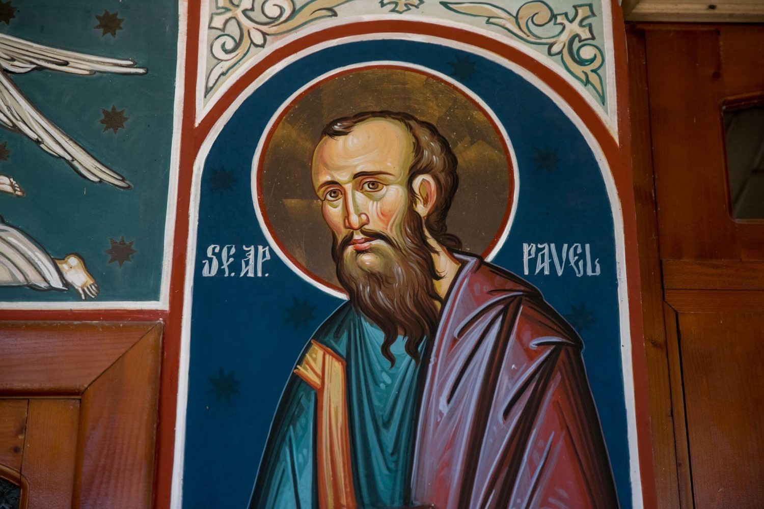 Mănăstirea Mălineşti - Icoană murală Sfântul Apostol Pavel